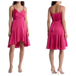 Hutch Anthropologie Sleeveless Tie Back Wrap Dress NWT Fuchsia size Large